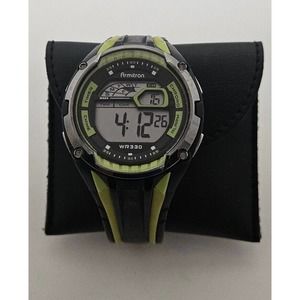 Armitron Mens All Sport 40-8275 Water Resistant Chronograph Runs Well Pression